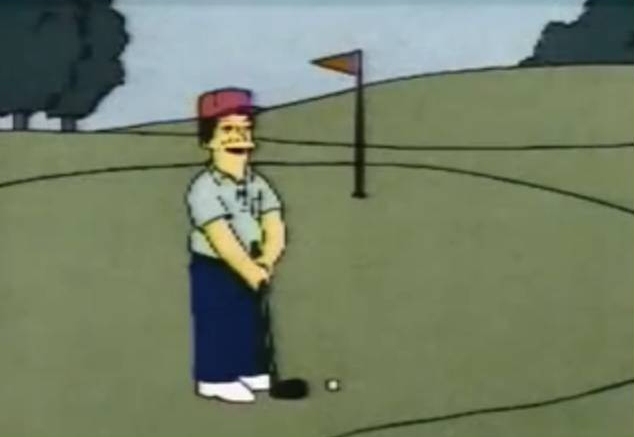 Bart Simpson e il golf